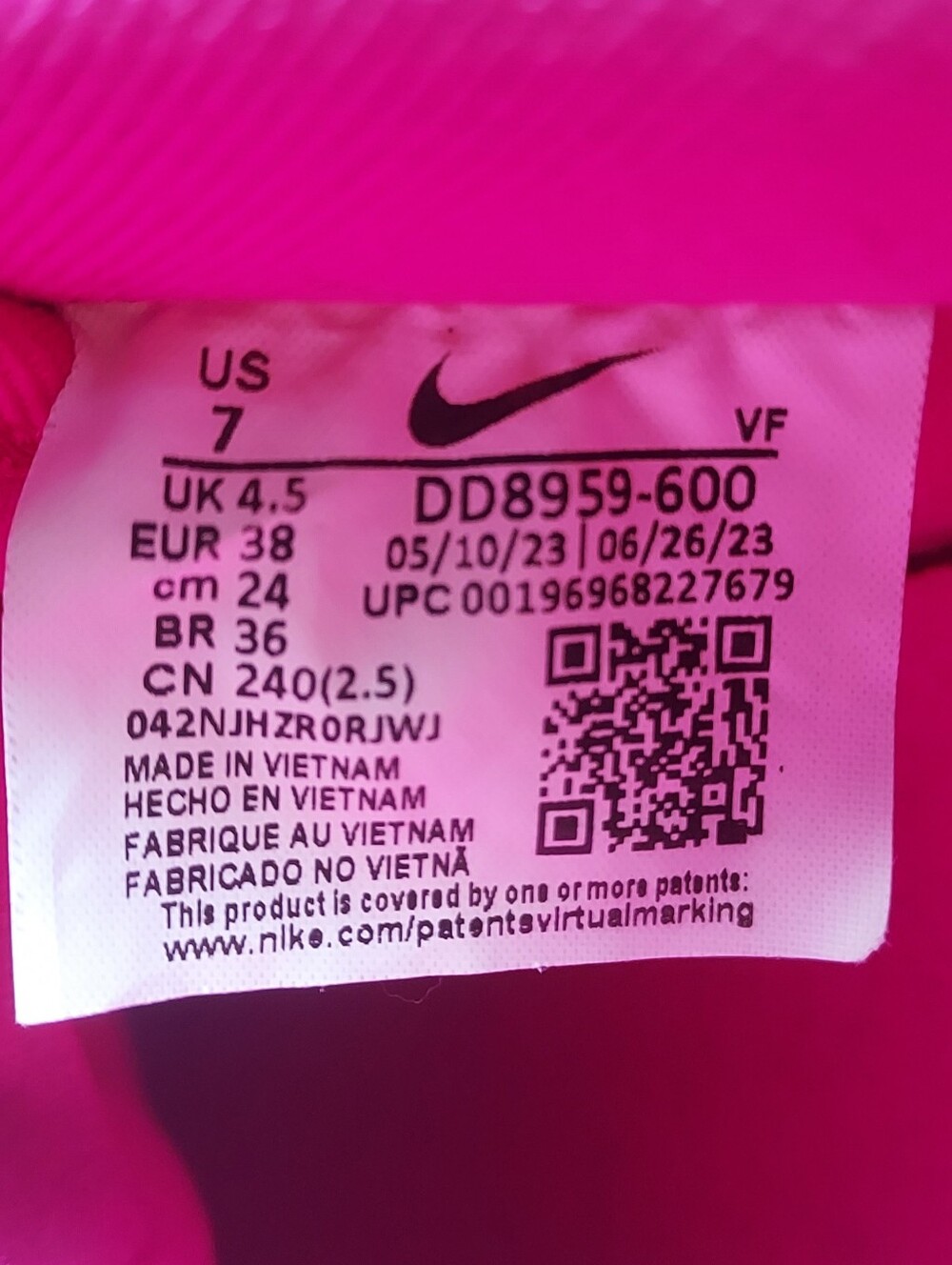 Women’s Nike Air Force 1 '07 "Fireberry" (Style DD8959-600)/ Size 7 - Picture 10 of 10